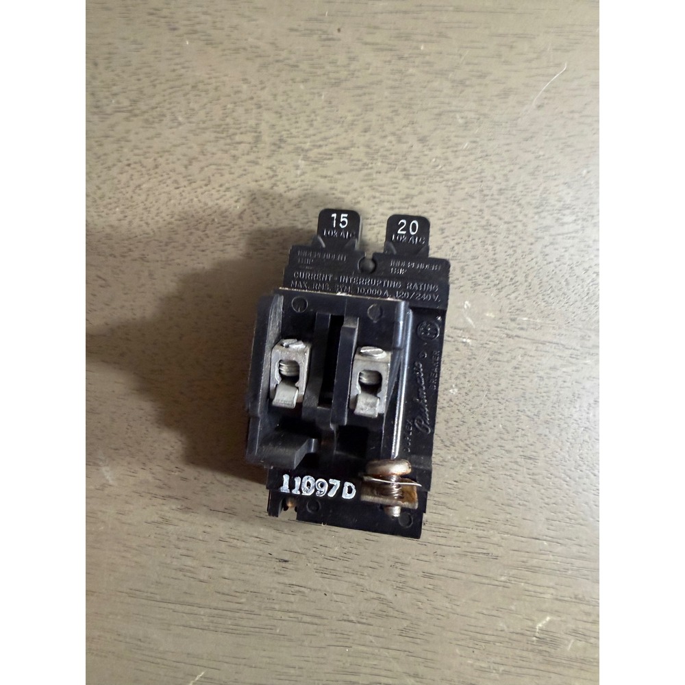 Pushmatic P1520 Duplex Circuit Breaker 15A 20A 120/240V Twin Independent Trip